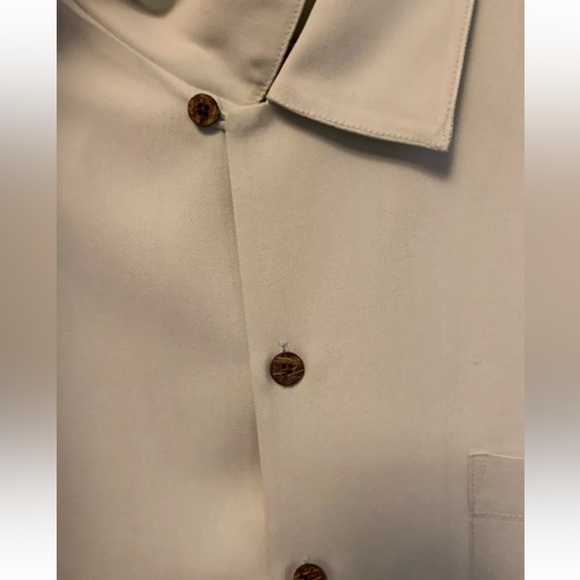 Tommy Bahama Silk Shirt Men's Large Camp Green Button Collar - Picture 5 of 6